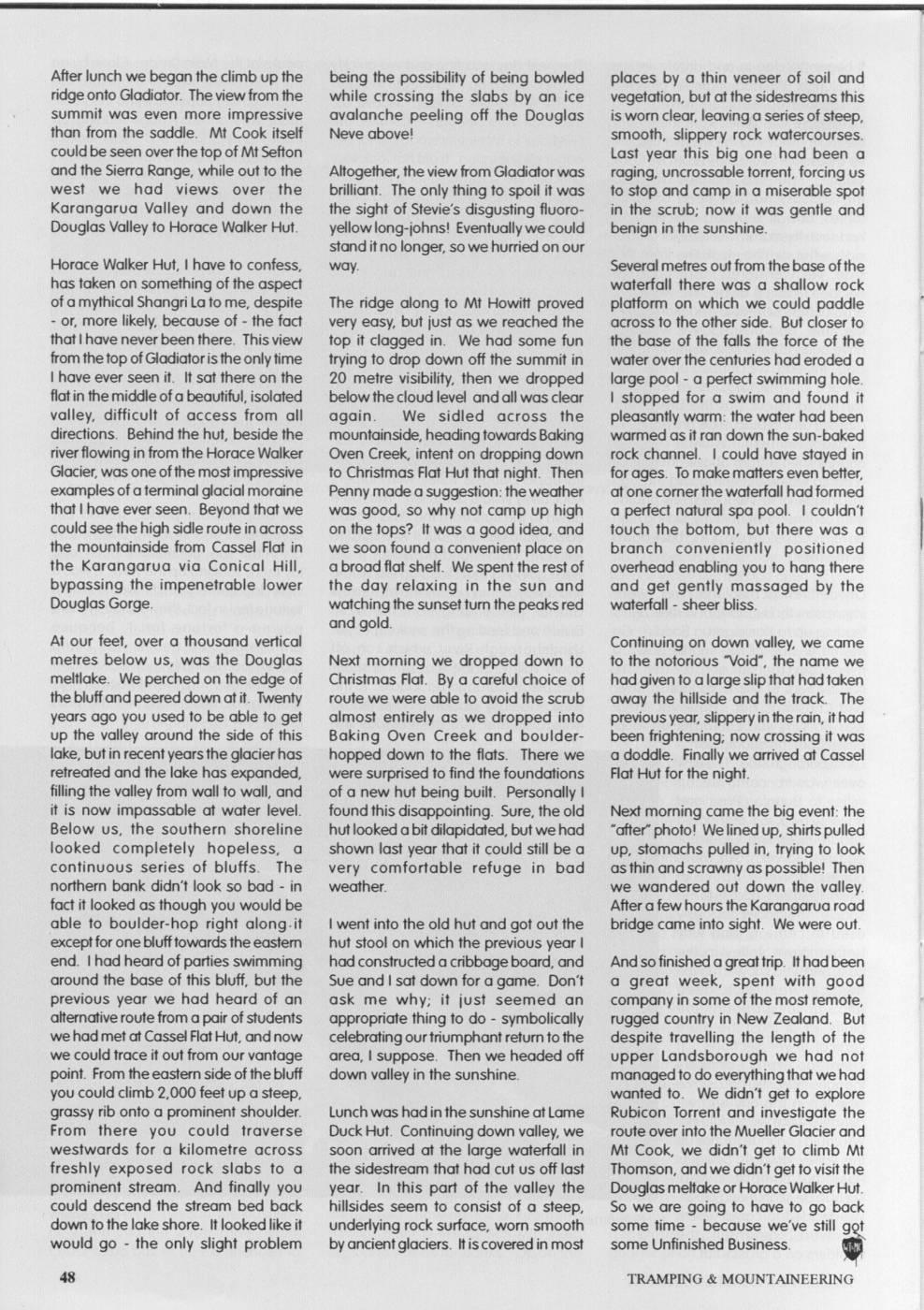 Scanned journal page 6 of 7: "Unfinished Business"