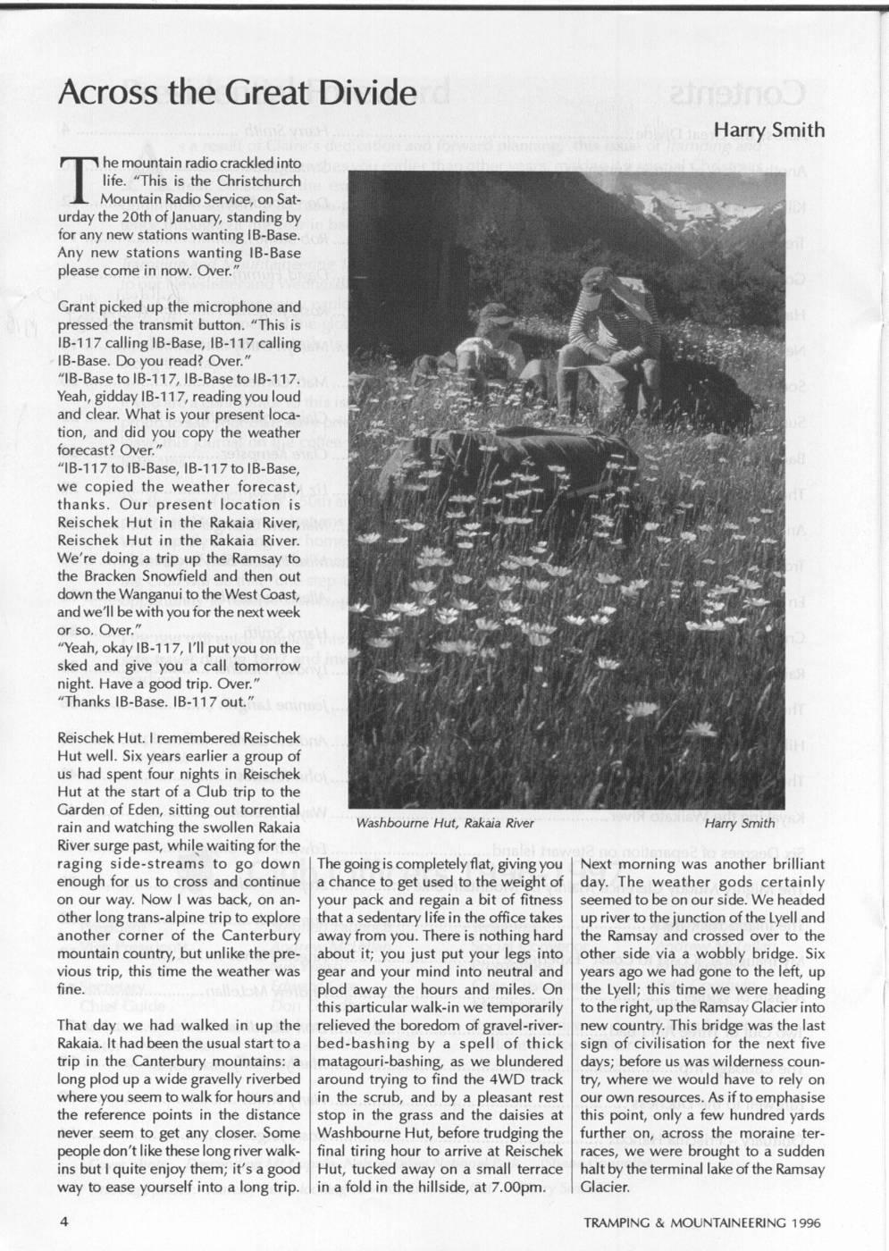 Scanned journal page 1 of 7: Across the Great Divide