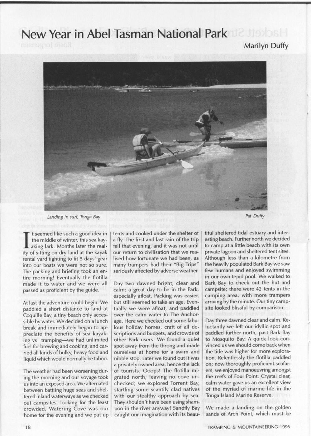 Scanned journal page 2 of 2: Hackett Stream to Pelorus River