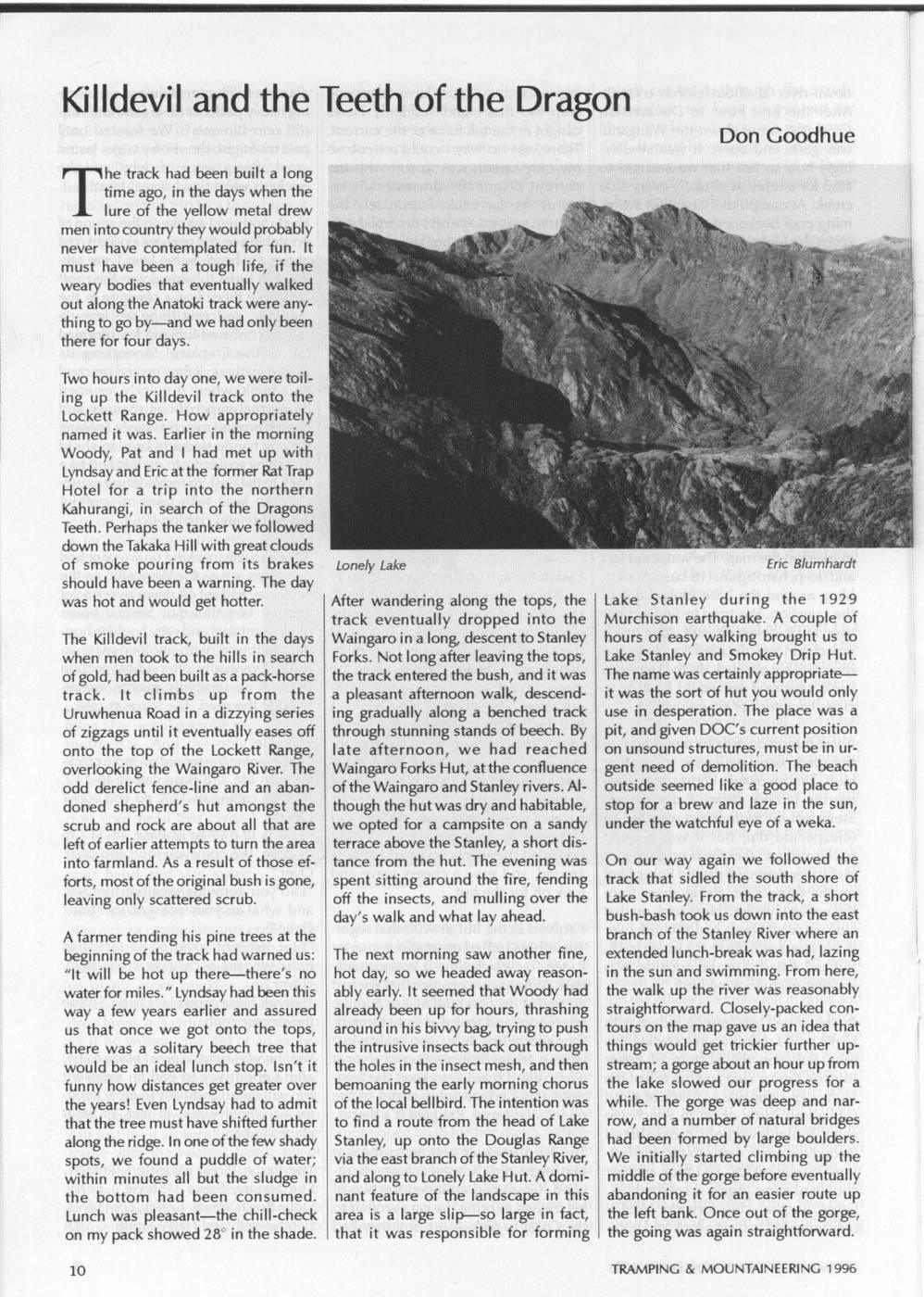 Scanned journal page 1 of 3: Killdevil and the Teeth of the Dragon