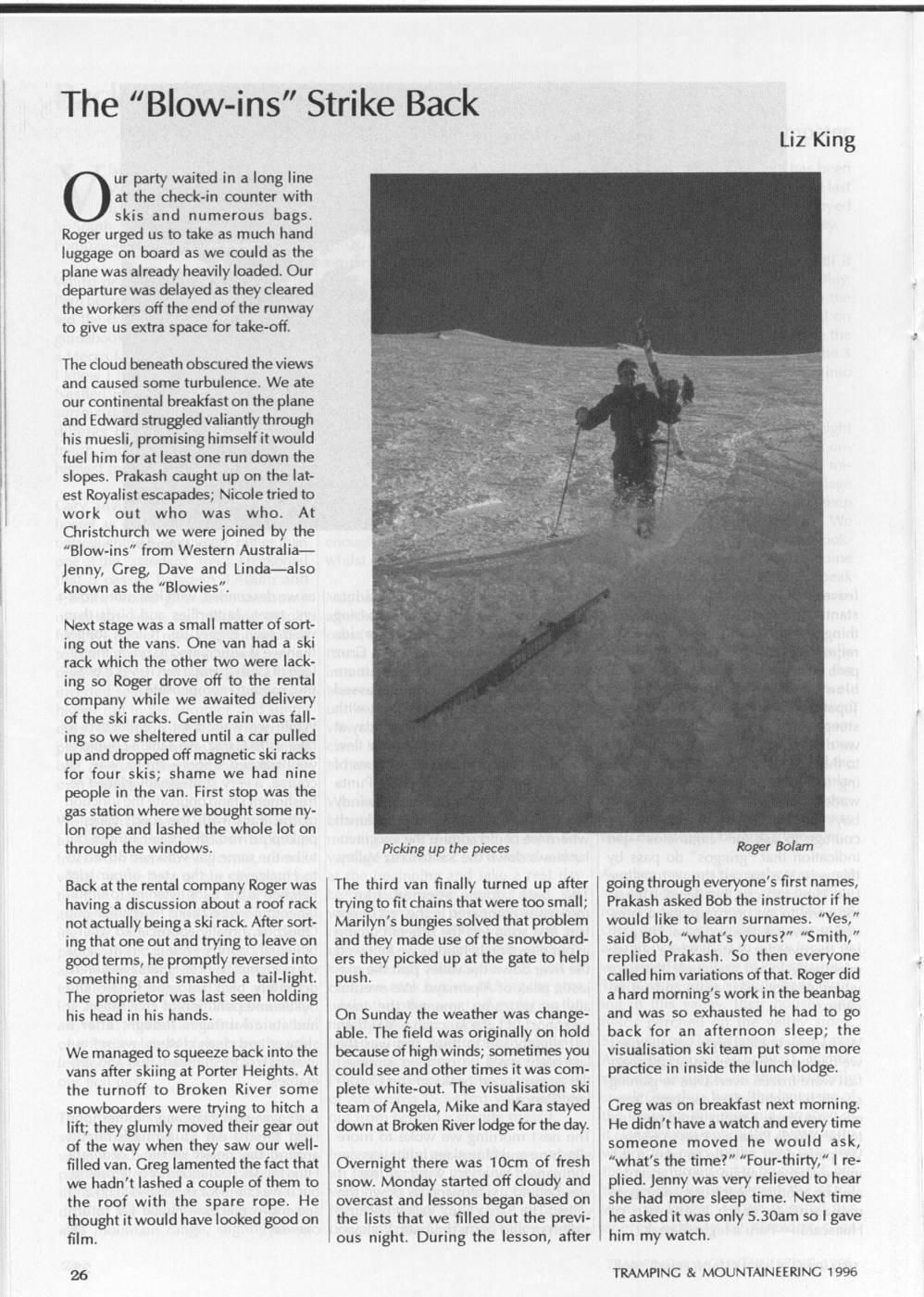 Scanned journal page 1 of 3: The "Blow-ins" Strike Back