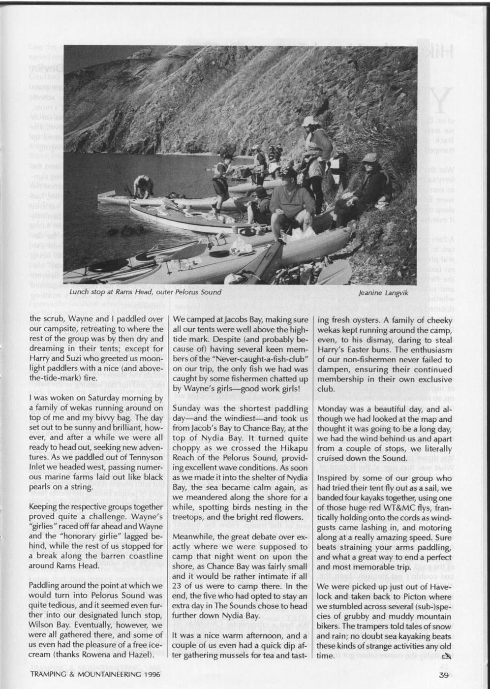Scanned journal page 2 of 3: The Saga of Pelorus Tides