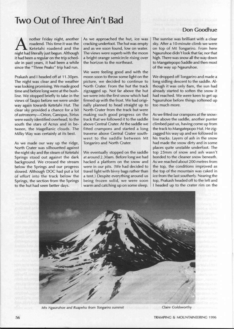 Scanned journal page 1 of 3: Two Out of Three Ain't Bad