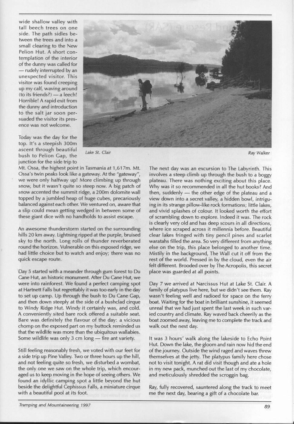 Scanned journal page 2 of 3: Cradled in Tasmania