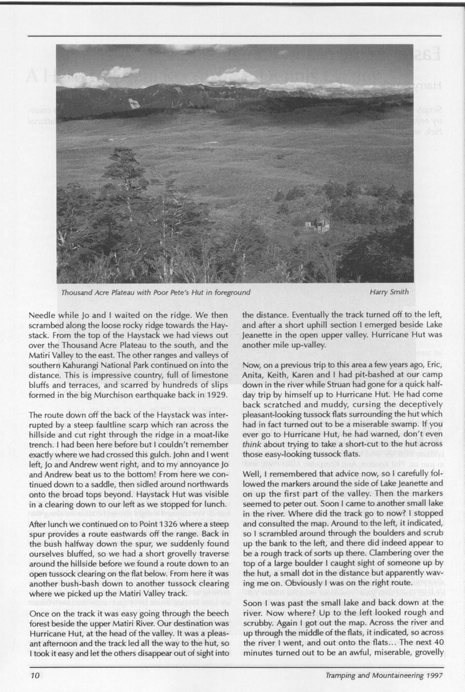 Scanned journal page 2 of 4: Easter in the Matiri Range