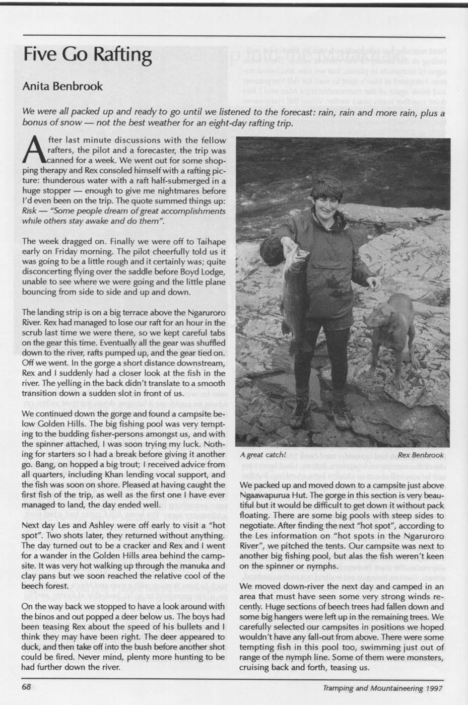 Scanned journal page 1 of 3: Five Go Rafting
