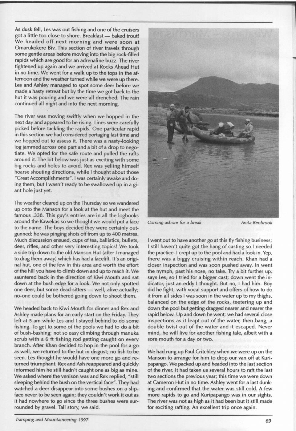 Scanned journal page 2 of 3: Five Go Rafting