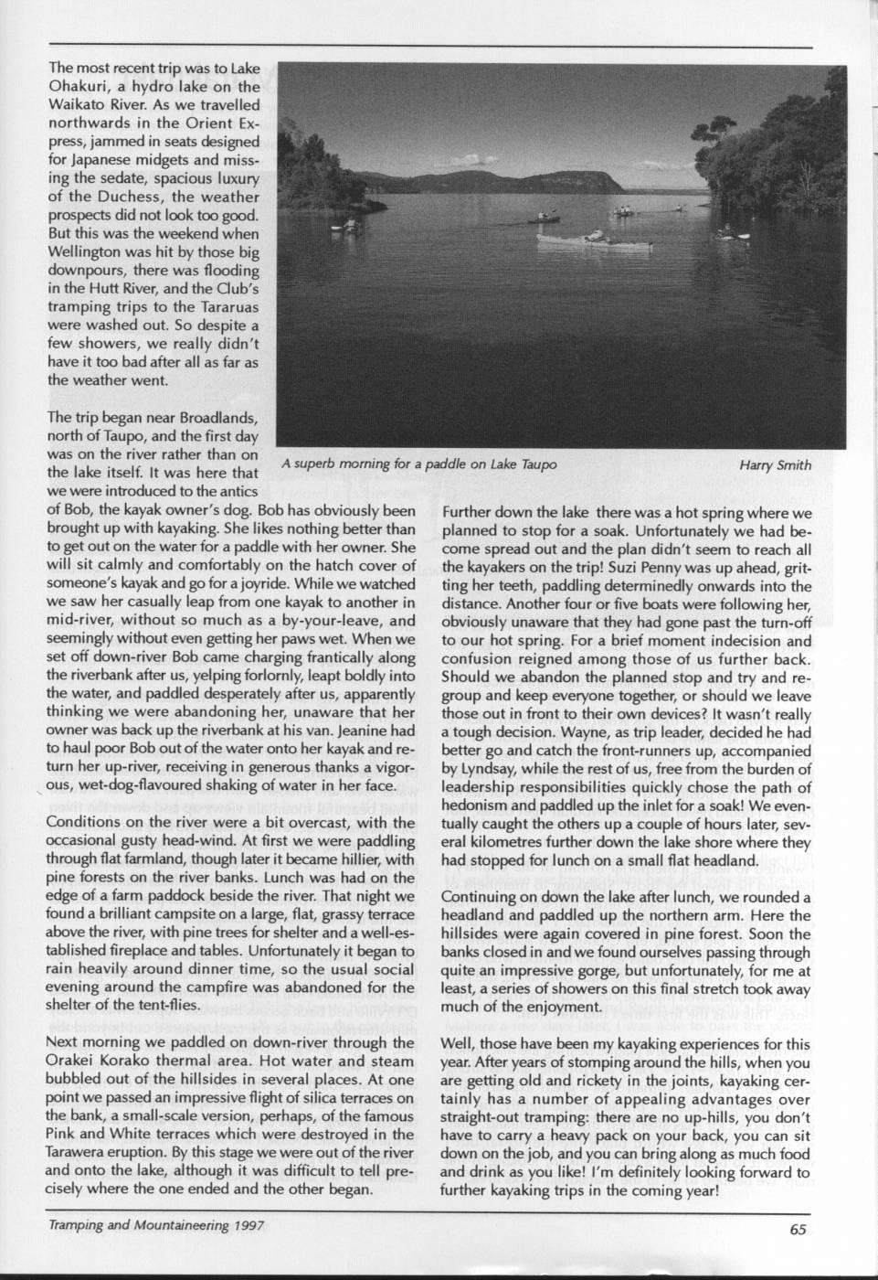 Scanned journal page 4 of 5: Hands to the Paddle