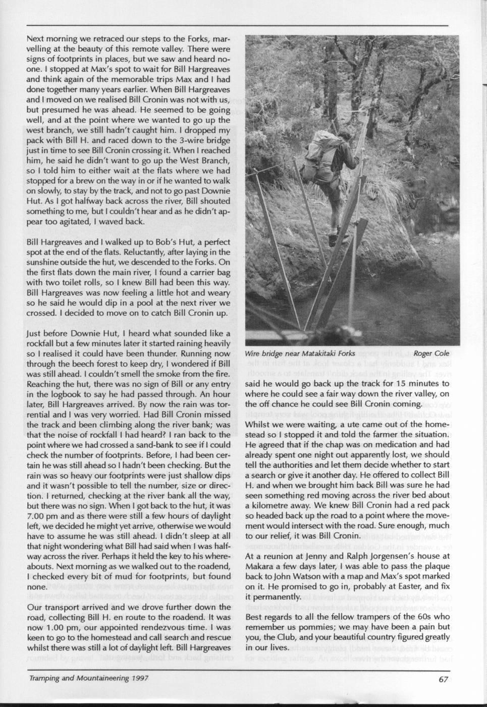 Scanned journal page 2 of 3: Max Smart Memorial Trip into the Matakitaki