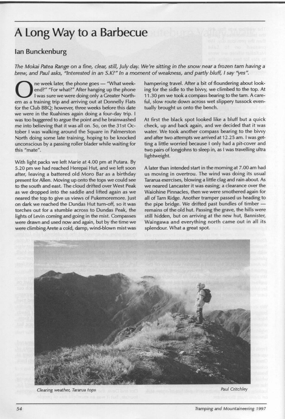 Scanned journal page 3 of 3: The Greenstone and the Routeburn Valley Walk