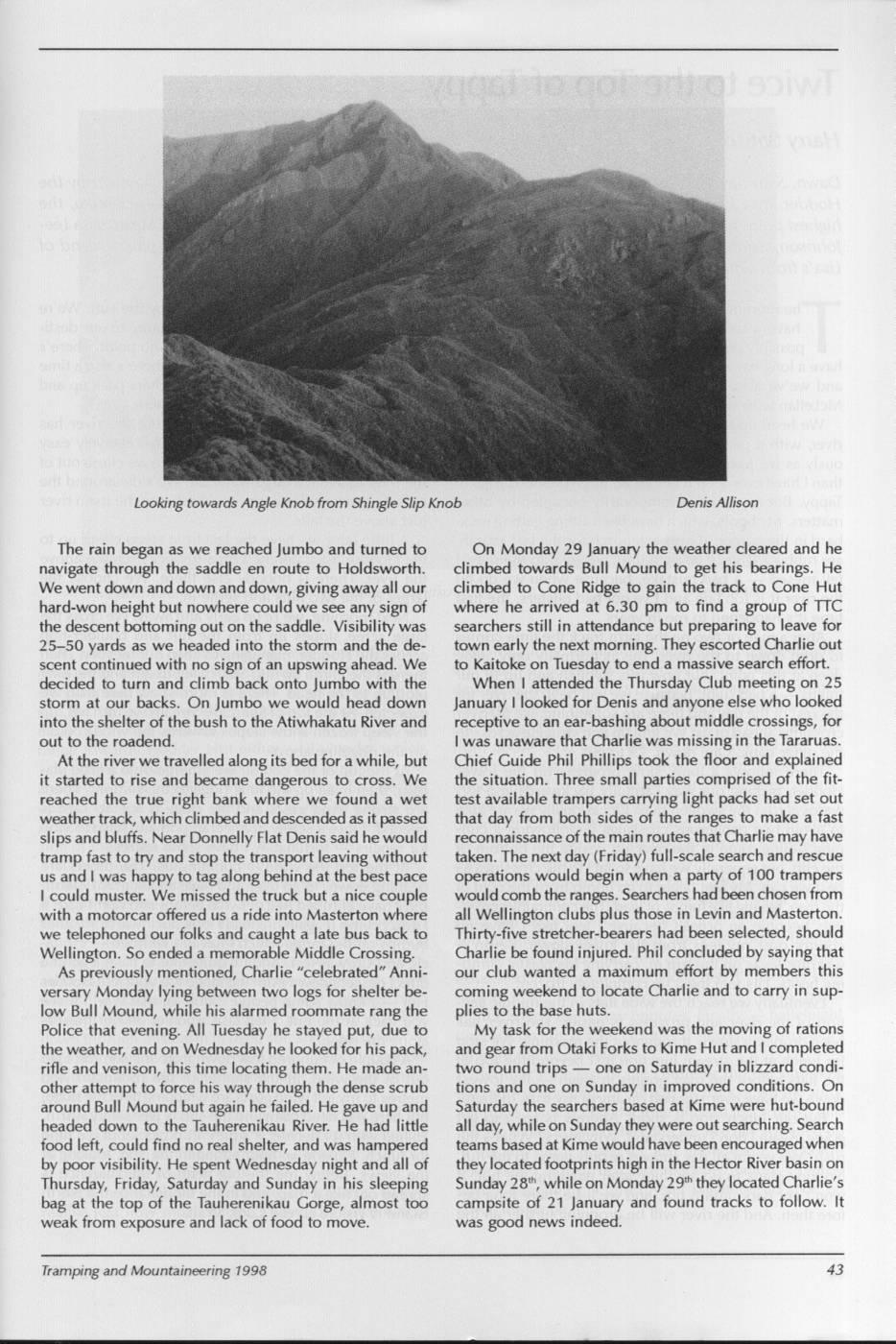 Scanned journal page 2 of 3: A Stormy January 1951 is Recalled