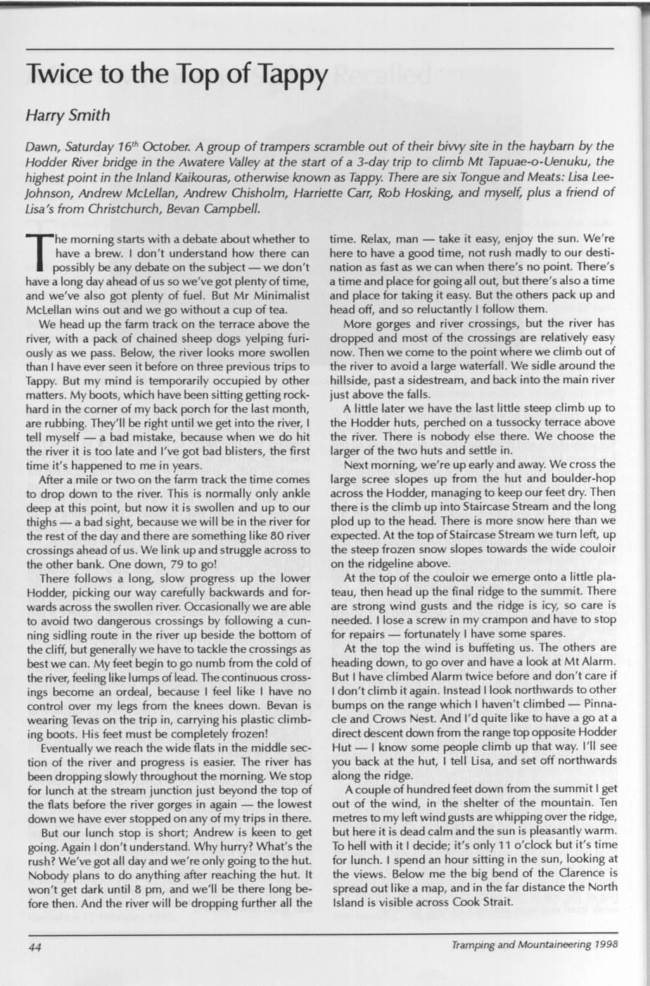 Scanned journal page 3 of 3: A Stormy January 1951 is Recalled