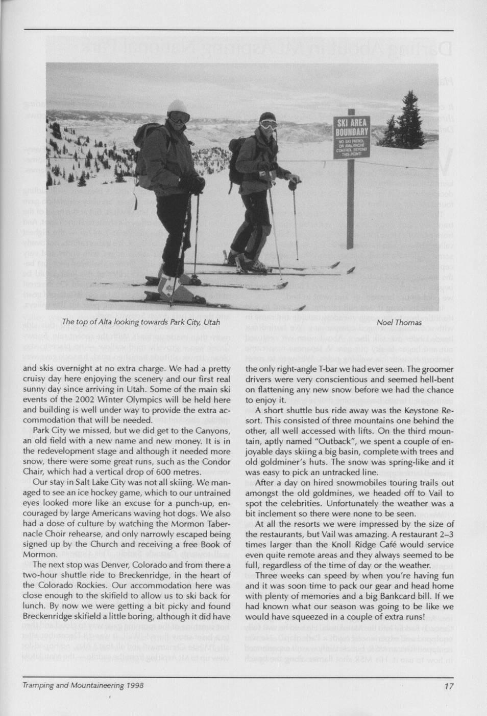 Scanned journal page 2 of 3: All Snow and Trees