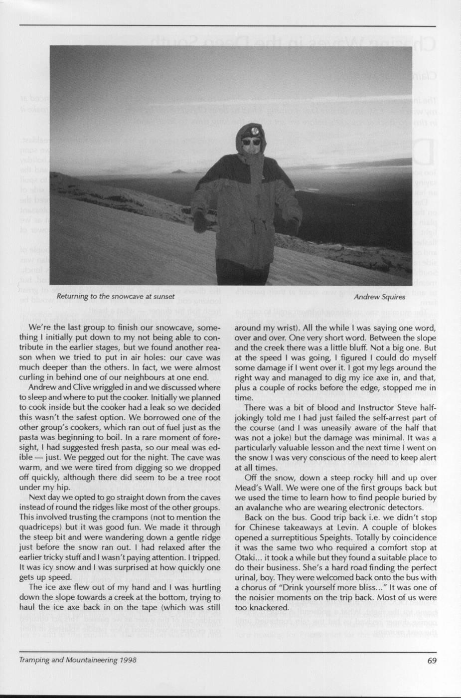 Scanned journal page 2 of 3: "Slipping and a-Sliding"