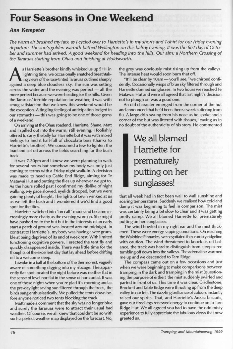 Scanned journal page 3 of 3: Abel Tasman Kayaking - Queen's Birthday