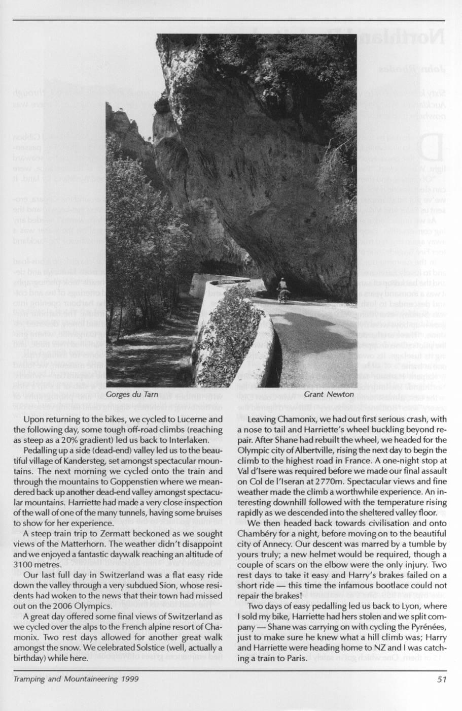 Scanned journal page 2 of 3: Le Tour de France