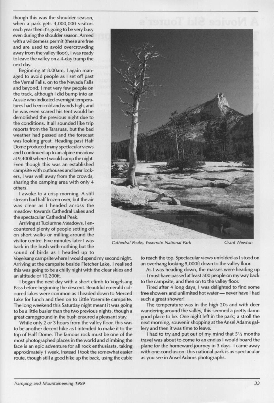 Scanned journal page 2 of 3: On Top of Half Dome