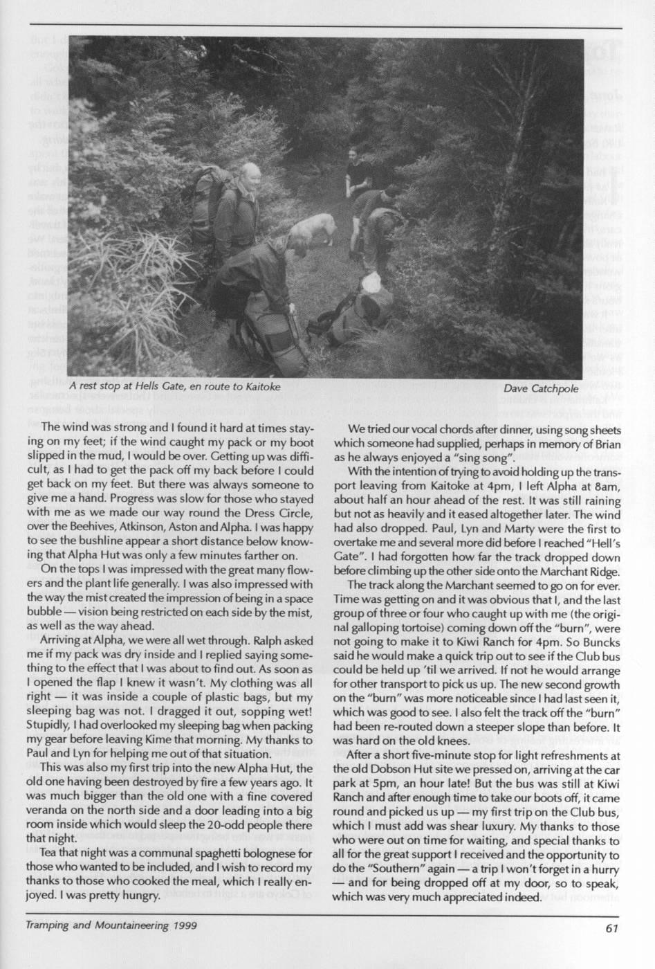 Scanned journal page 2 of 3: "One Special Southern" 5-7 March 1999