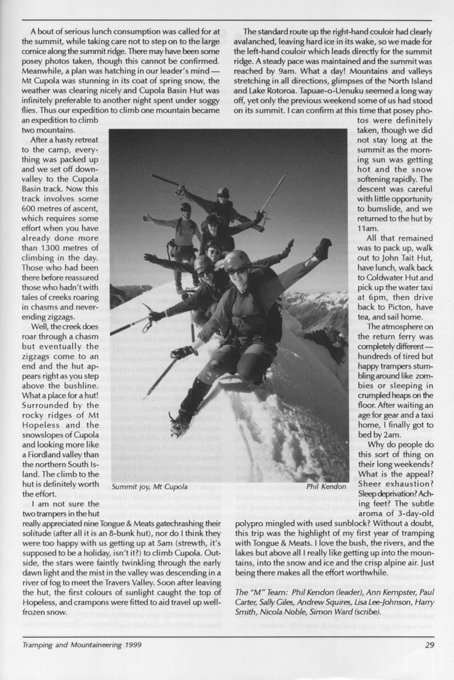Scanned journal page 2 of 3: Spring Snow at Nelson Lakes