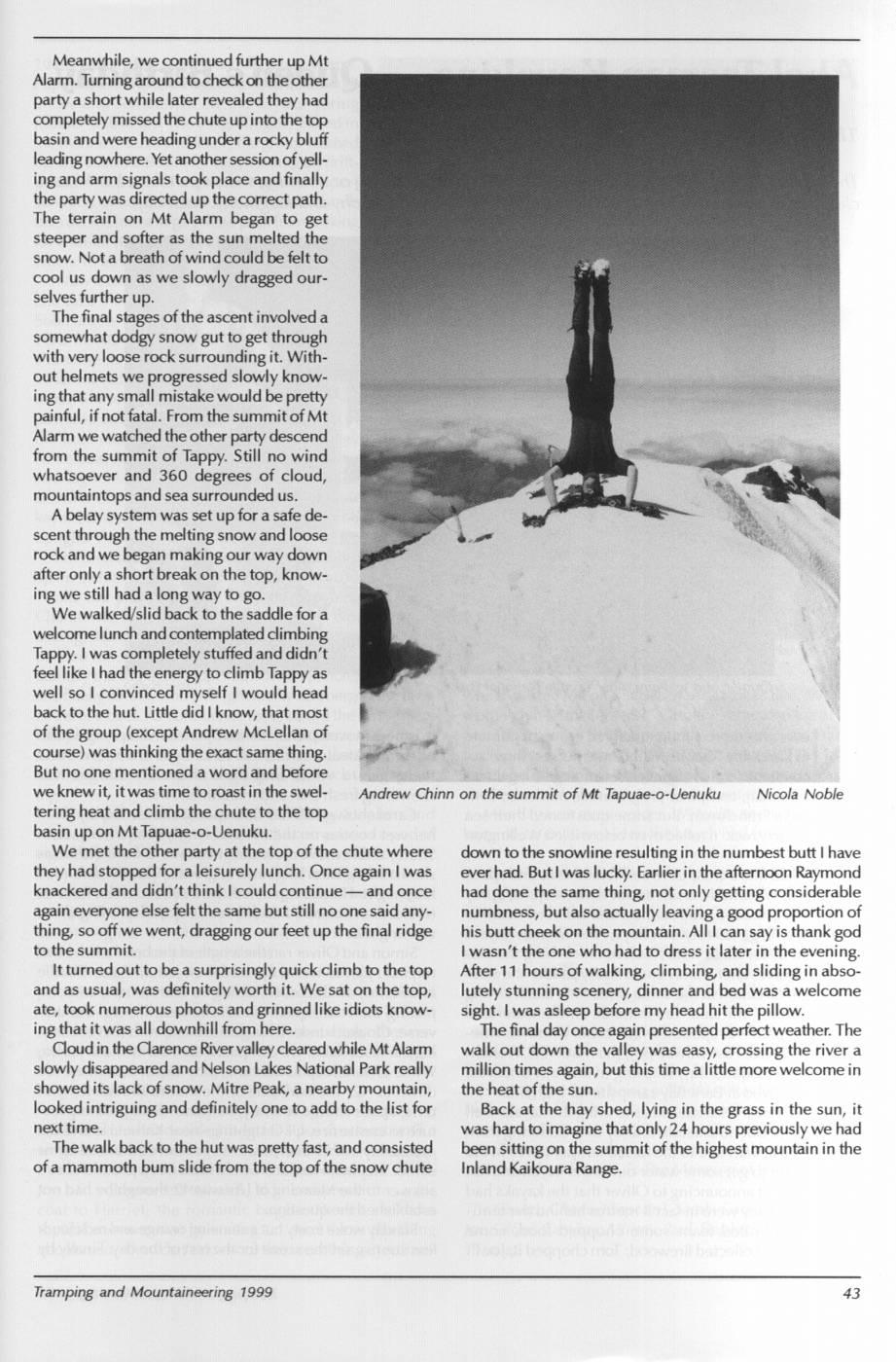Scanned journal page 2 of 3: Two Peaks in One Day