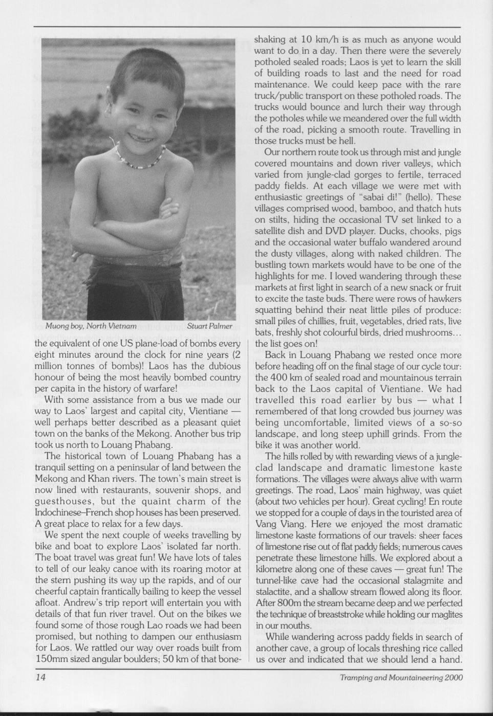 Scanned journal page 3 of 5: "Near Misses" in Vietnam and Laos