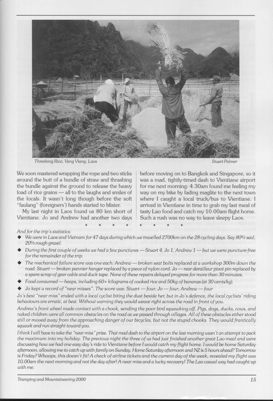 Scanned journal page 4 of 5: "Near Misses" in Vietnam and Laos