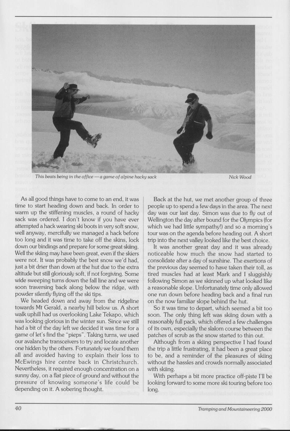 Scanned journal page 3 of 4: Skiing in the Two Thumb Range