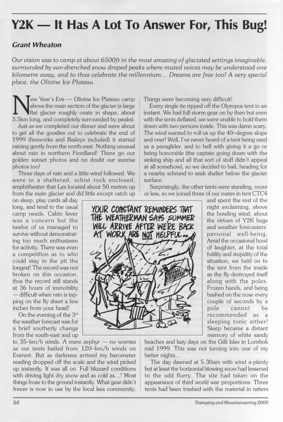 Scanned journal page 1 of 3: Y2K - It Has A Lot To Answer For, This Bug!